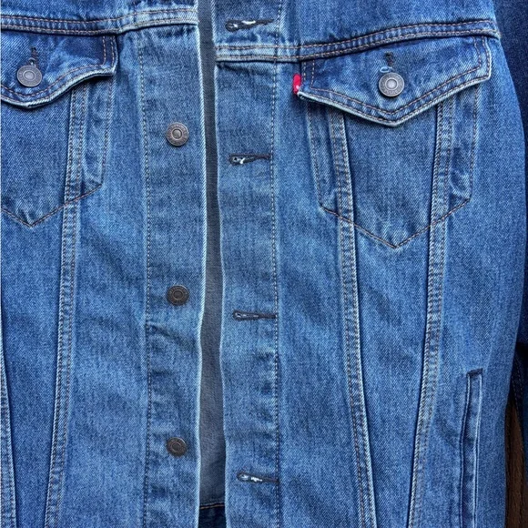 Levi’s Trucker Denim Jacket Mens Large Blue Button Front Style 72334 - Picture 2 of 6